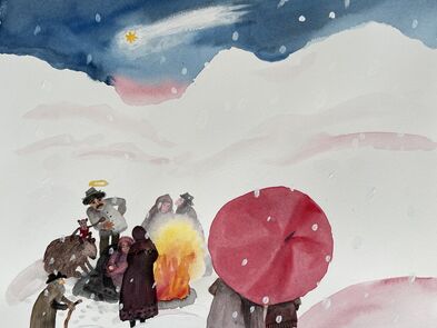 Červený deštník - 2000 Kč